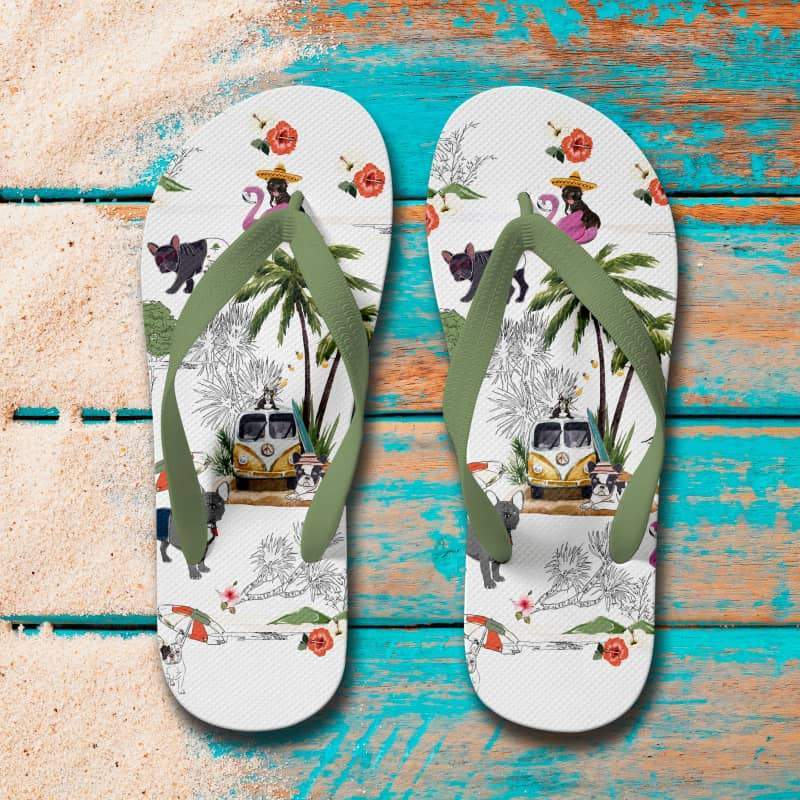 French Bulldog Flip Flops