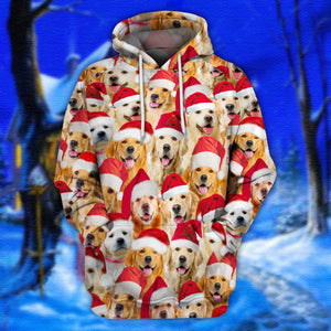 Golden Retriever Full Dog Merry Christmas Unisex Hoodie