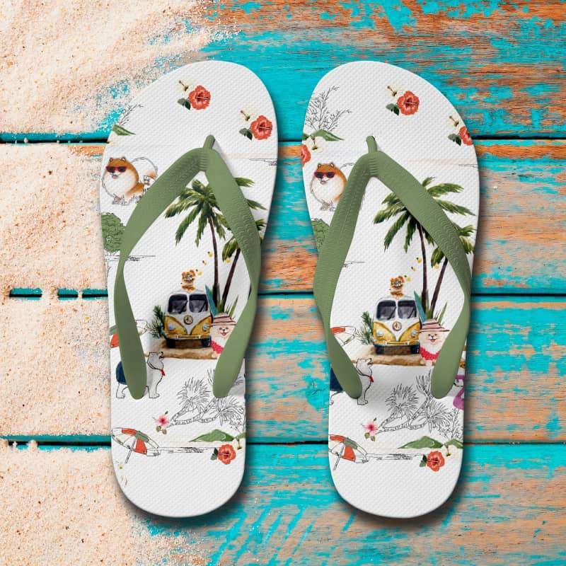 GERMAN SPITZ Flip Flops
