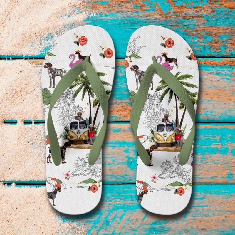 GERMAN WIREHAIRED POINTER Flip Flops