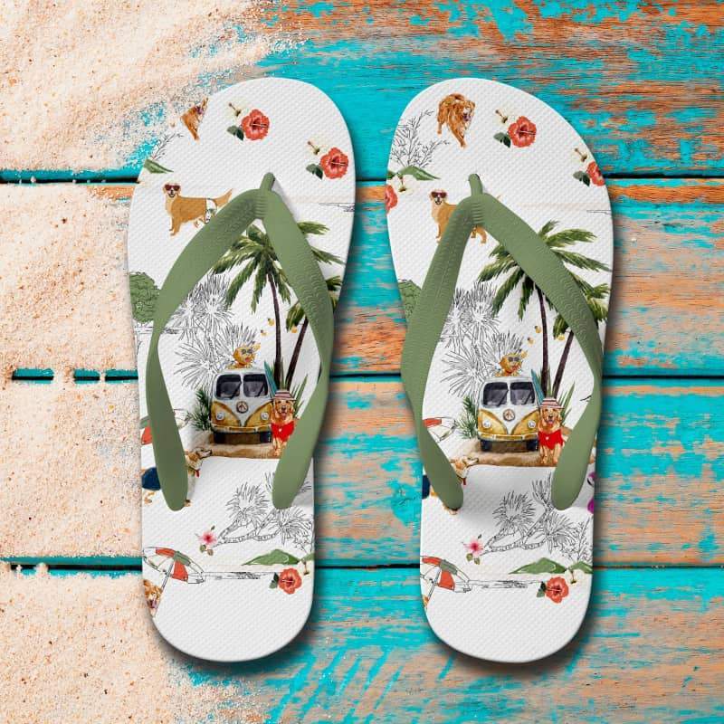 GOLDEN RETRIEVER Flip Flops