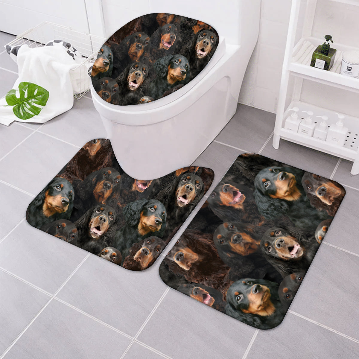 A Bunch Of gordon setters Bathroom Mat Set