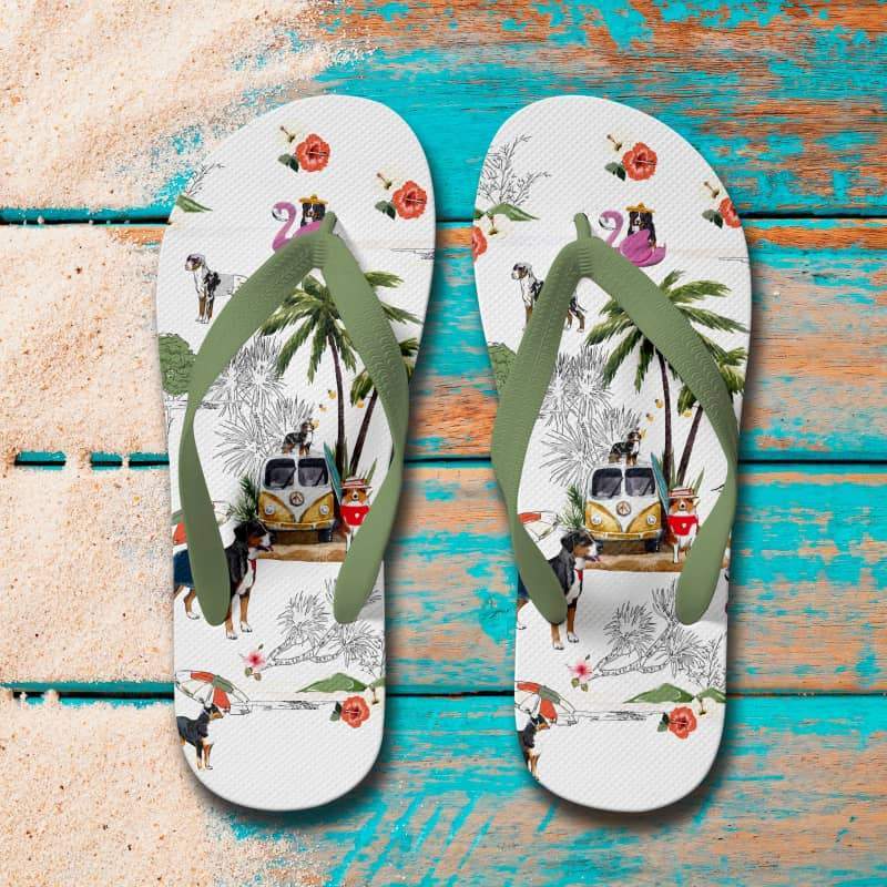 GREATER SWISS MOUNTAIN DOG Flip Flops