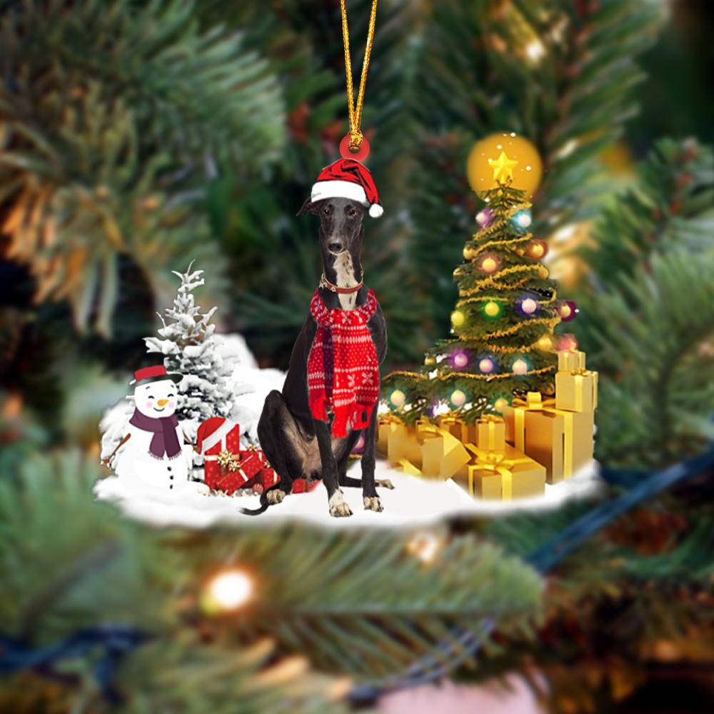 Greyhound Christmas Ornament