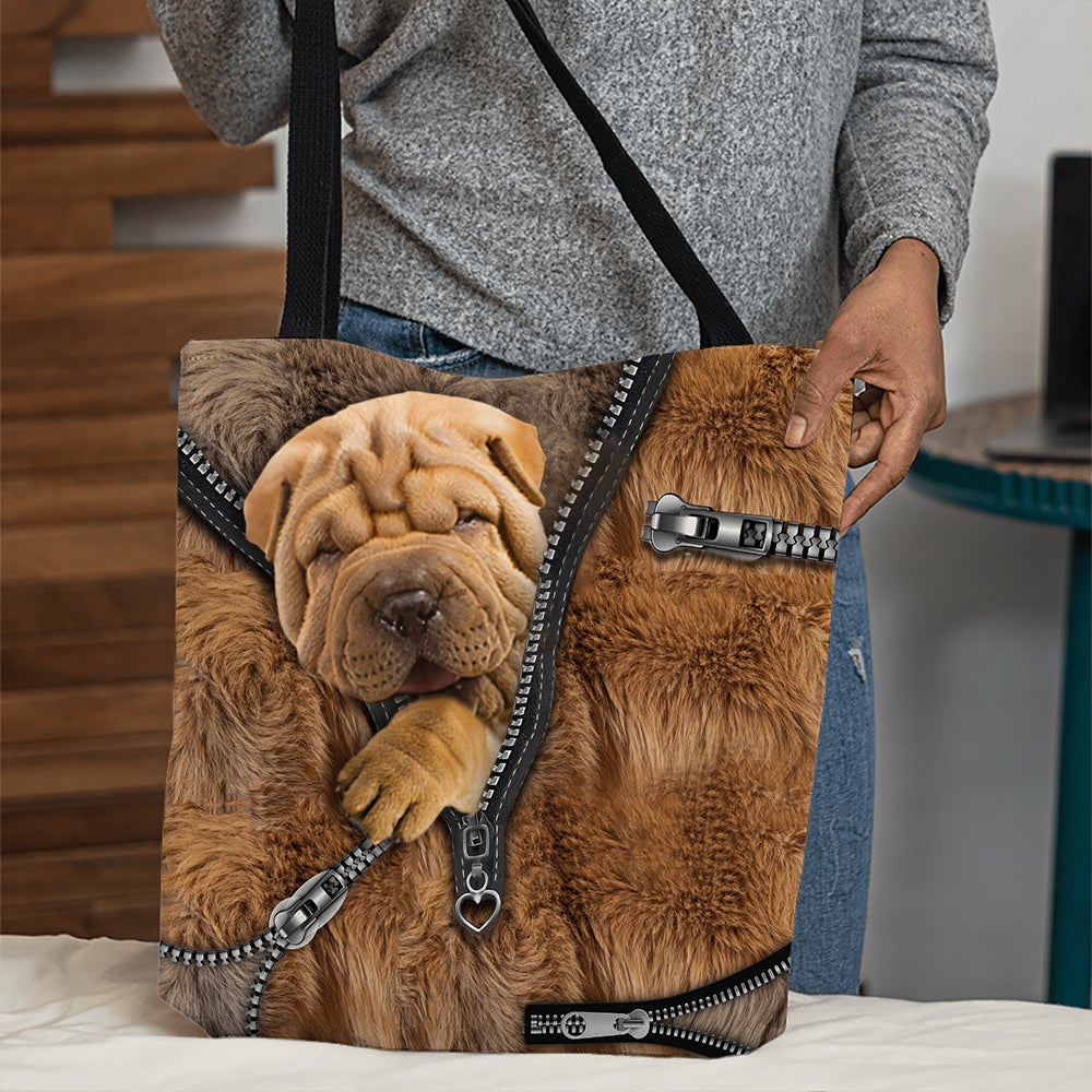 Shar Pei All Over Printed Tote Bag