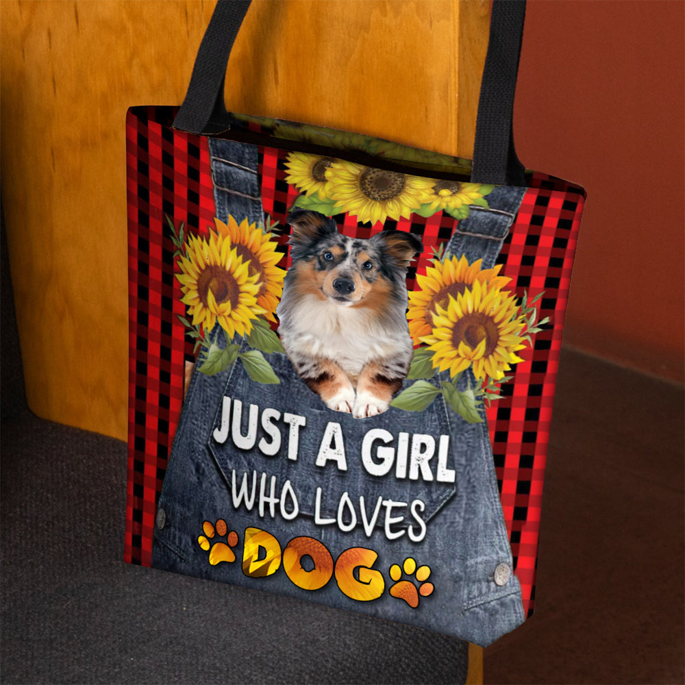 Shetland Sheepdog-Just A Girl Who Loves Dog Tote Bag