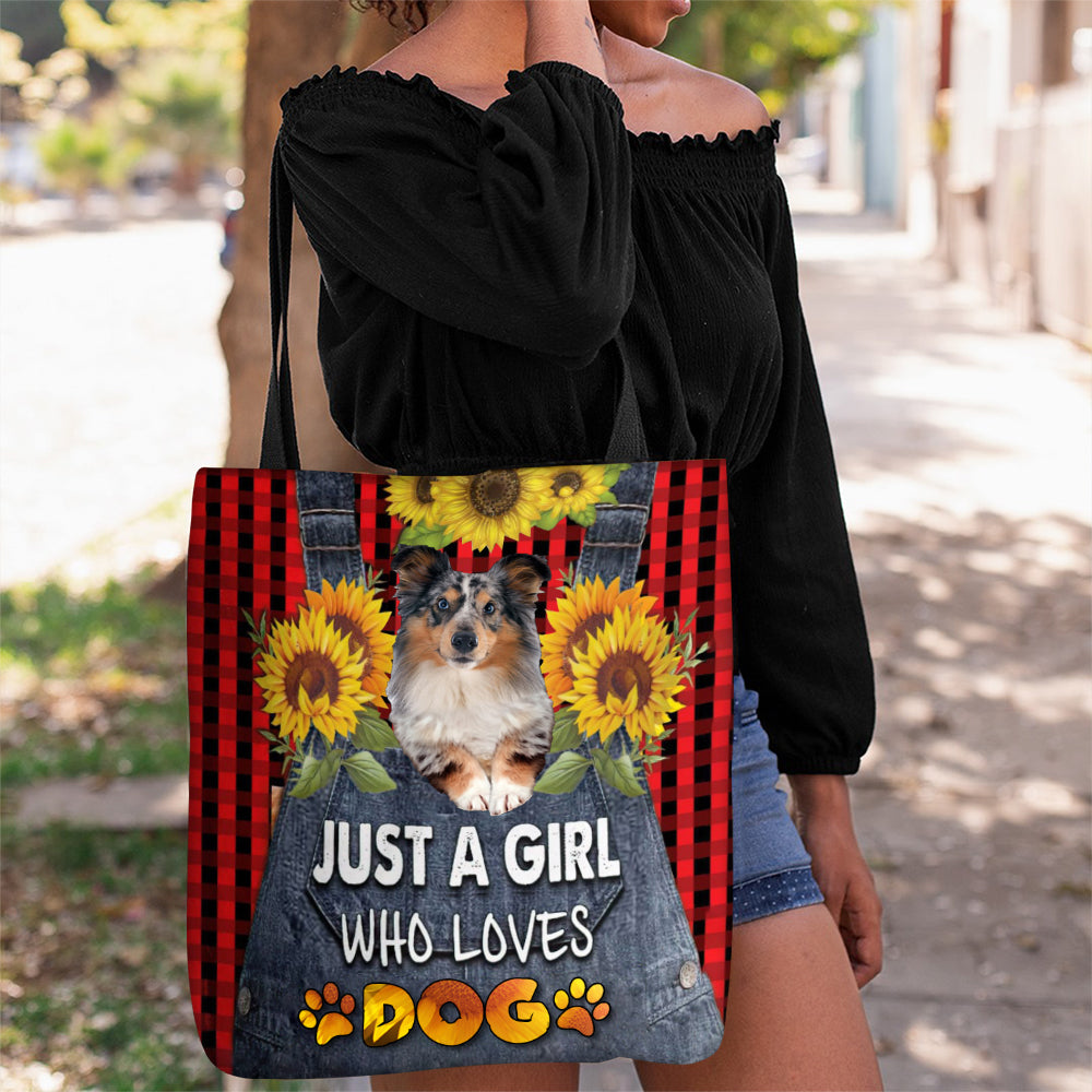 Shetland Sheepdog-Just A Girl Who Loves Dog Tote Bag