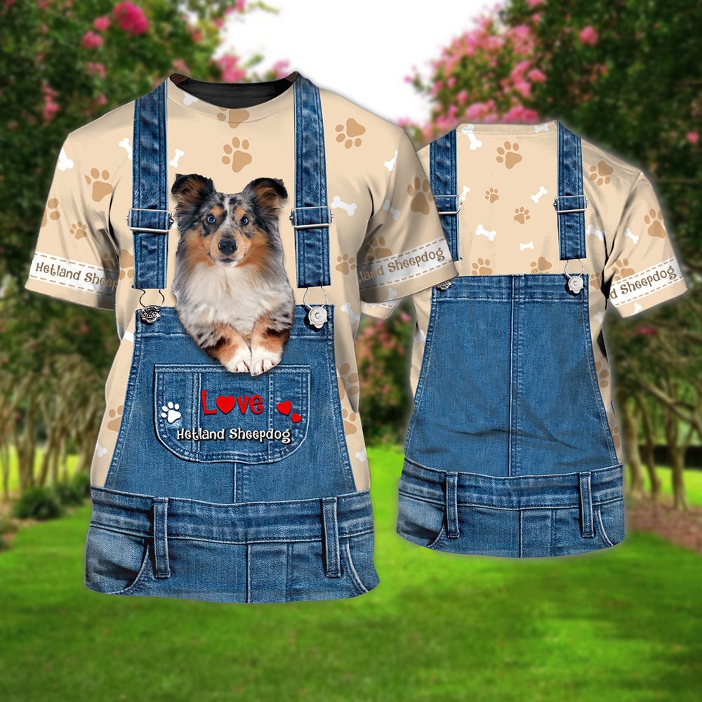 Love Shetland Sheepdog Cute Unisex T-shirt