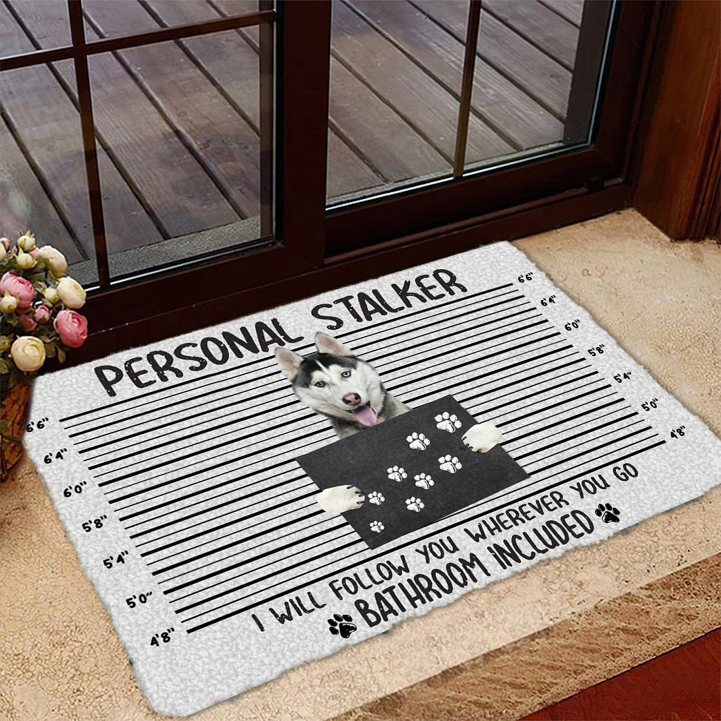 husky Personal Stalker Doormat