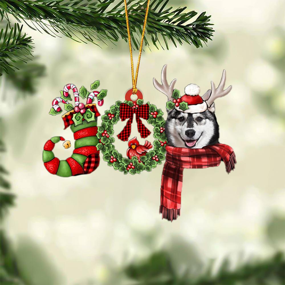 Husky JOY Reindeer Hanging Ornament