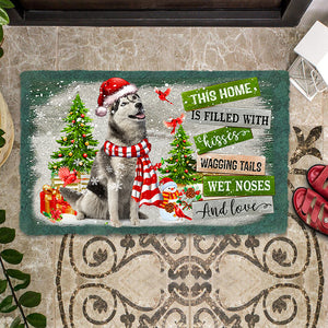 This Home Is Filled With Kisses/huysky Doormat