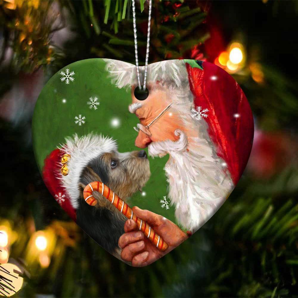 Border Terrier Dog happy heart gift for dog lover ornament