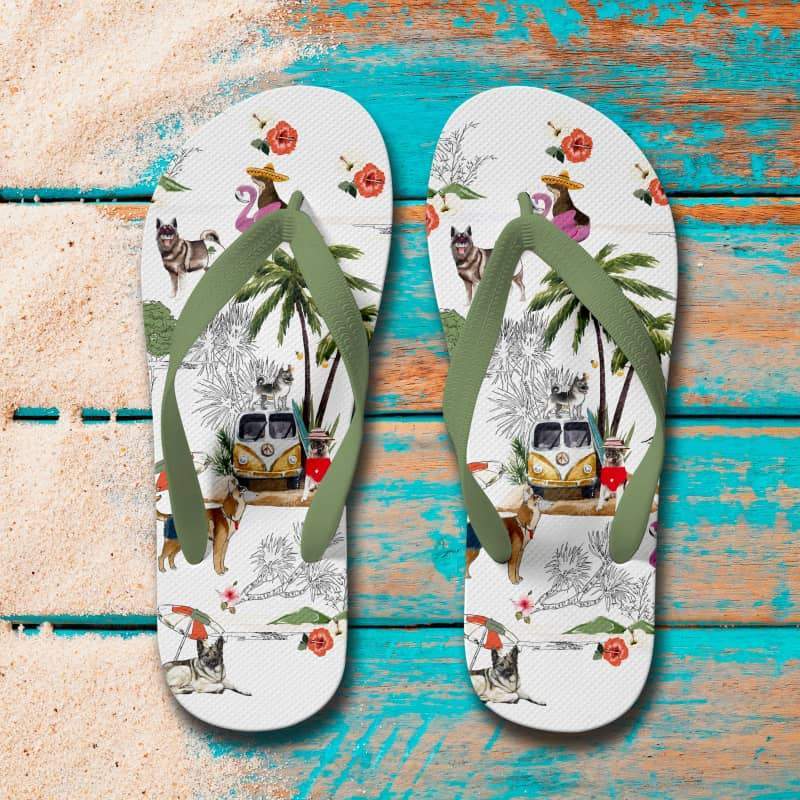 NORWEGIAN ELKHOUND Flip Flops