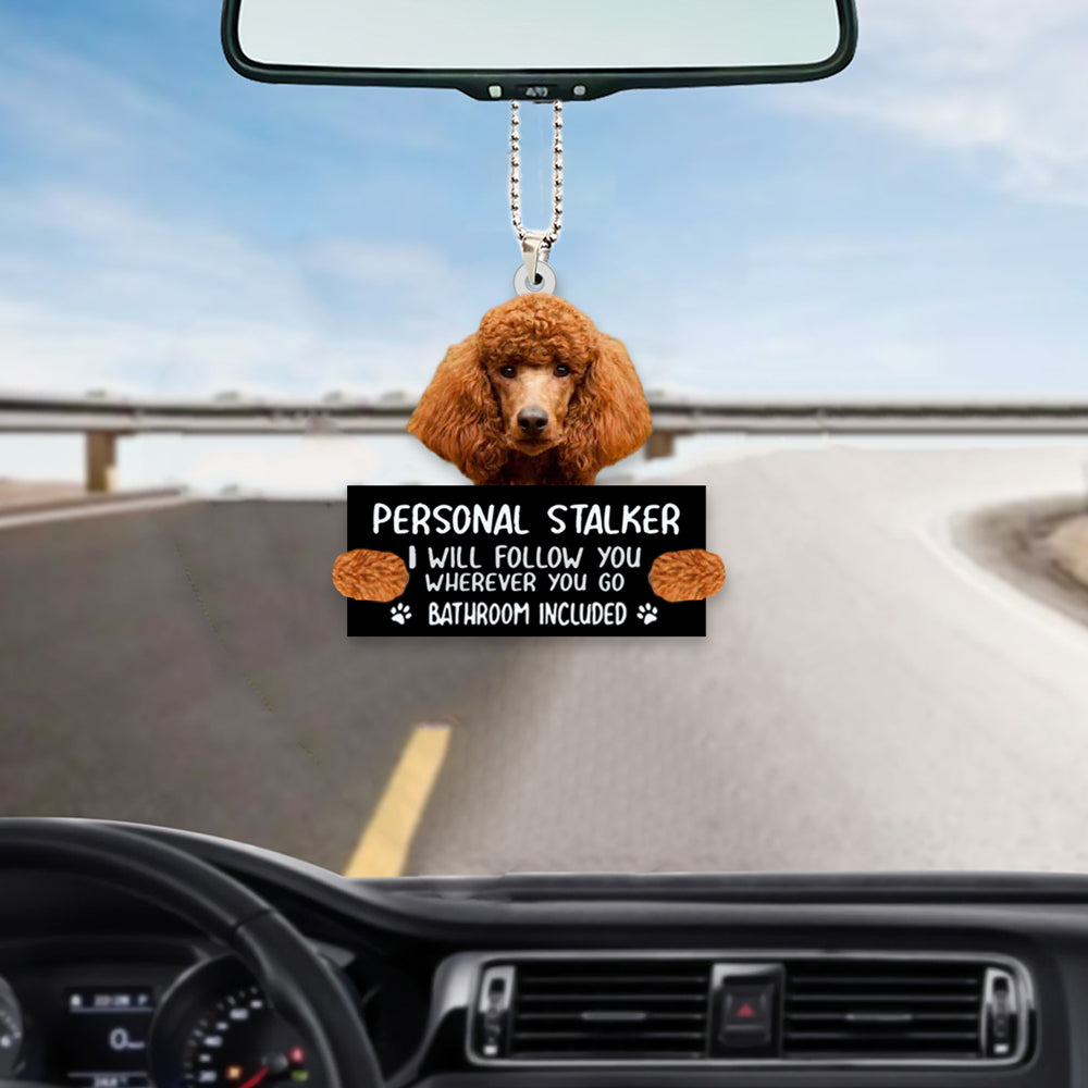 poodle03 Personal Stalker Car Hanging Ornament