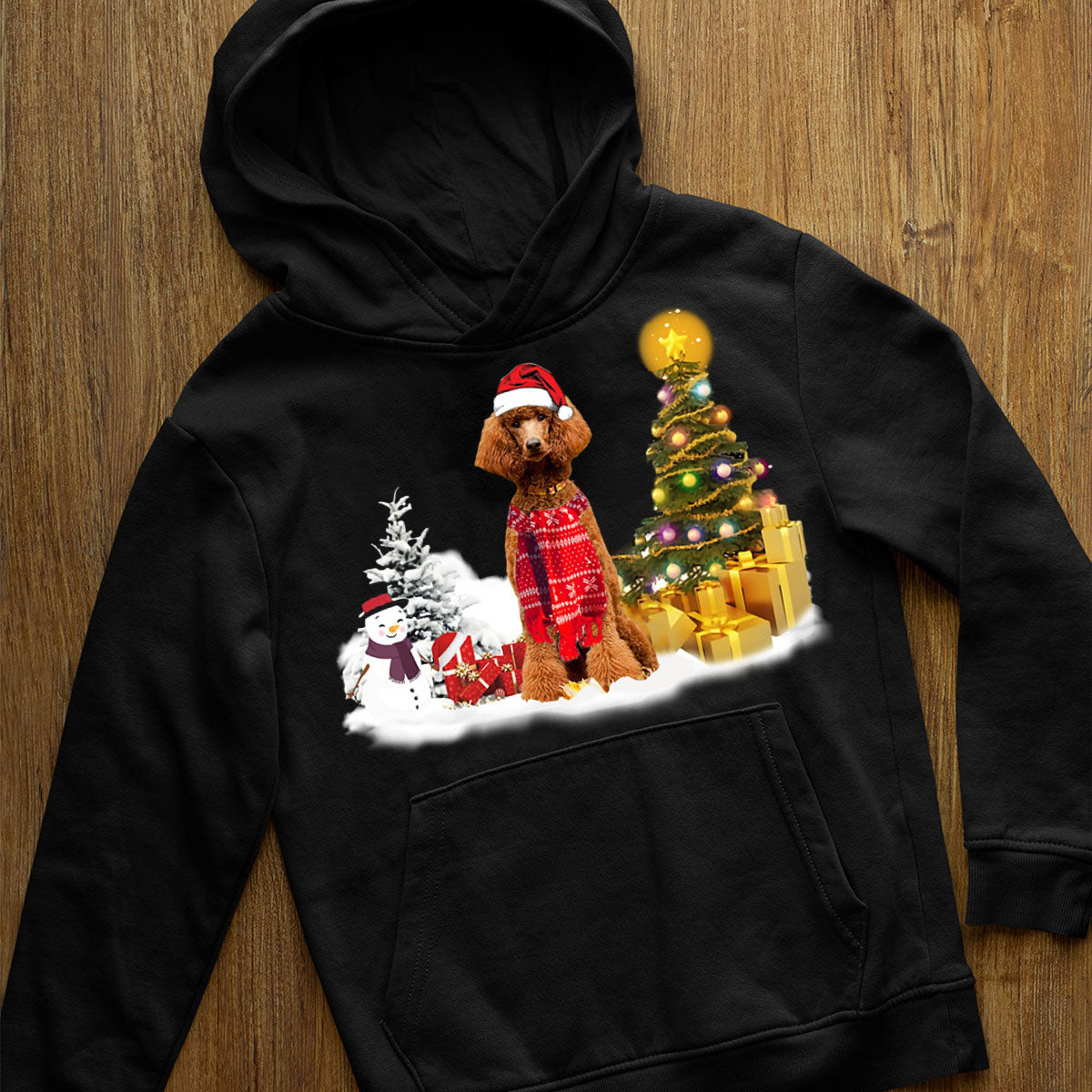Unisex Merry Christmas poodle Hoodie
