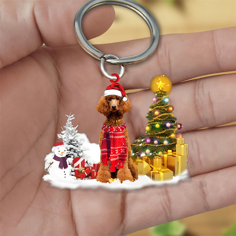 poodle04Early Merry Christma Acrylic Keychain