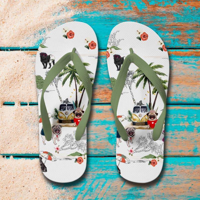 Pug Flip Flops