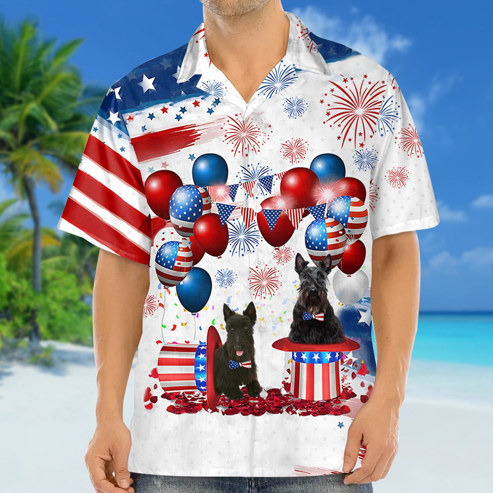 scottish terrier Independence Day Hawaiian Shirt