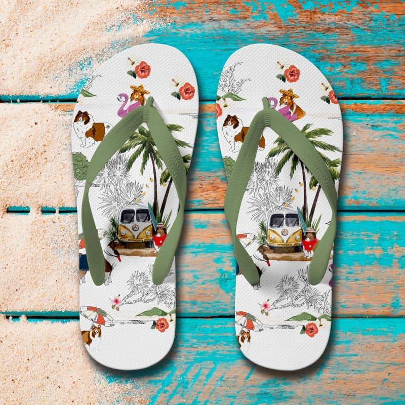SHETLAND SHEEPDOG Flip Flops