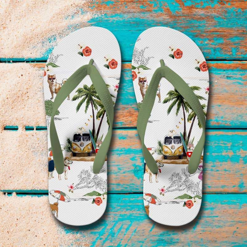 SHIBA INU Flip Flops
