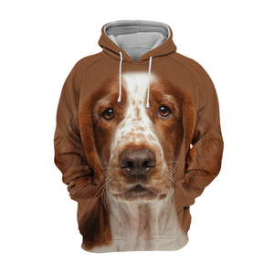 Unisex 3D Graphic Hoodies Animals Dogs Welsh Springer Spaniel Sit