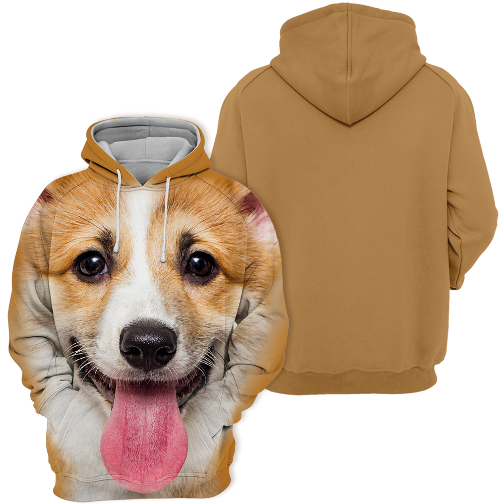Unisex 3D Graphic Hoodies Animals Dogs Welsh Corgi Puppy Smile