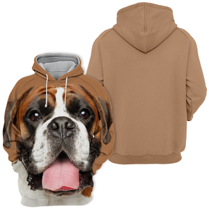Unisex 3D Graphic Hoodies Animals Dogs German Boxer Chill