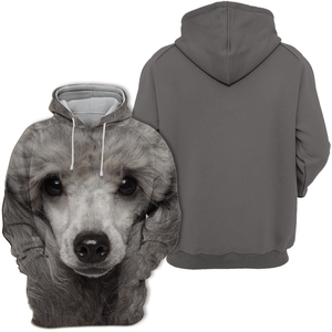 Unisex 3D Graphic Hoodies Animals Dogs Gray Toy Poodle