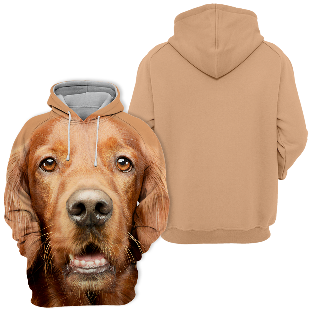 Unisex 3D Graphic Hoodies Animals Dogs Irish Setter Adorable