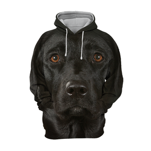 Unisex 3D Graphic Hoodies Animals Dogs Labrador Black