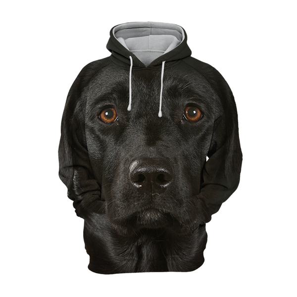 Unisex 3D Graphic Hoodies Animals Dogs Labrador Black OKBANDS