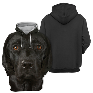 Unisex 3D Graphic Hoodies Animals Dogs Labrador Black