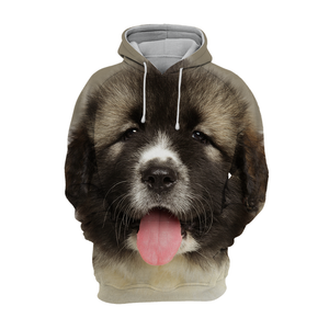 Unisex 3D Graphic Hoodies Animals Dogs Caucasian Shepherd Dog Puppy