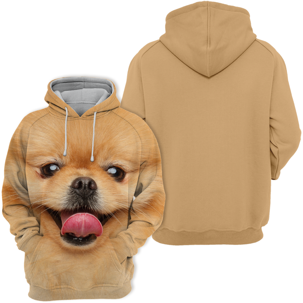 Unisex 3D Graphic Hoodies Animals Dogs Pomeranian Spitz Happy
