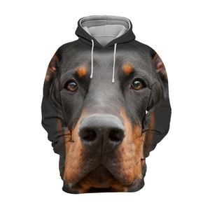 Unisex 3D Graphic Hoodies Animals Dogs Doberman Black