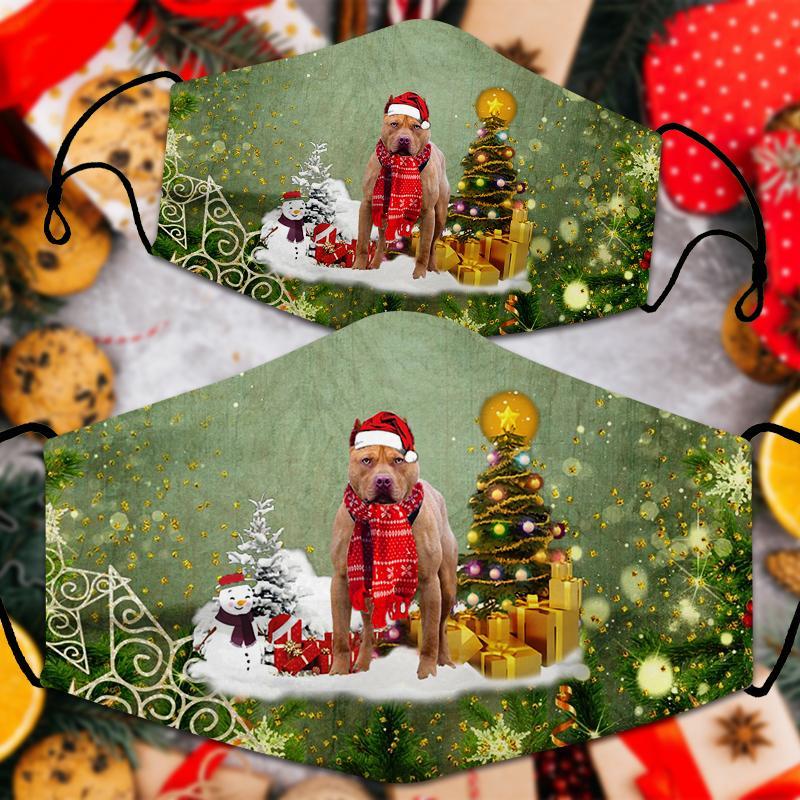 Bully Dog Merry Christmas Face Mask