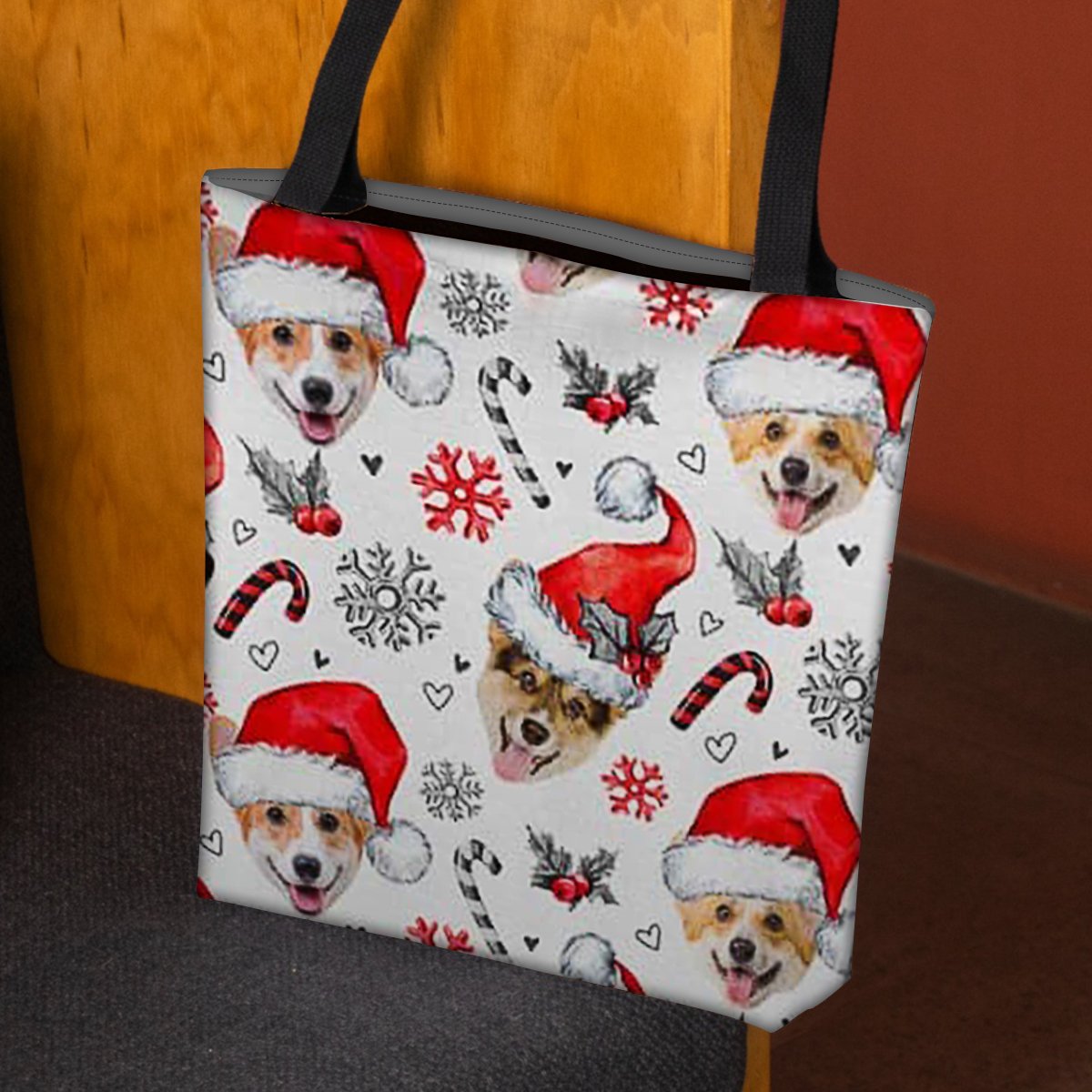 Welsh Corgi Merry Christmas Tote Bag
