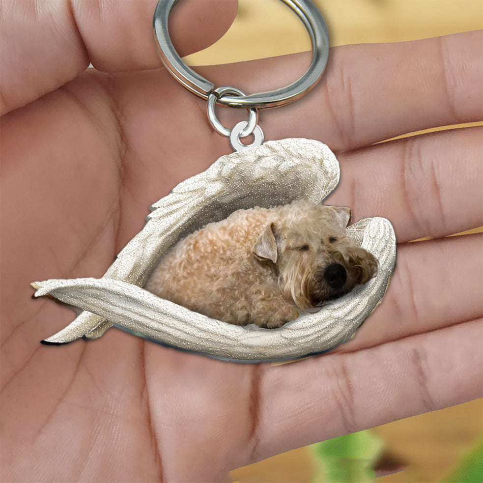 wheaten terrier Sleeping Angel Acrylic Keychain