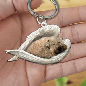 wheaten terrier Sleeping Angel Acrylic Keychain