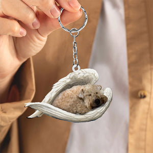 wheaten terrier Sleeping Angel Acrylic Keychain