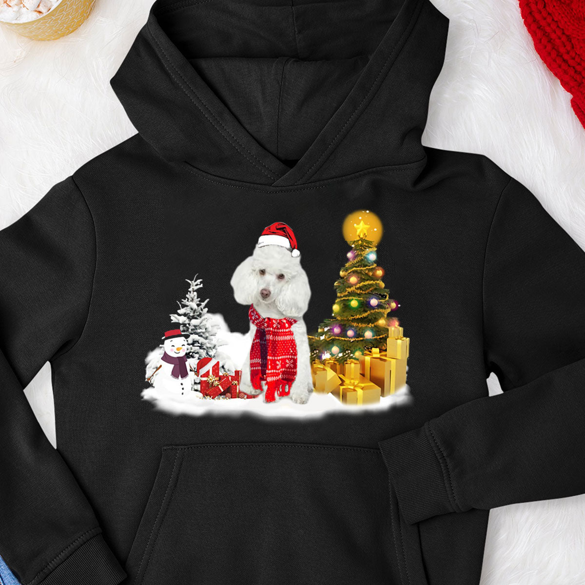 Unisex Merry Christmas poodle Hoodie
