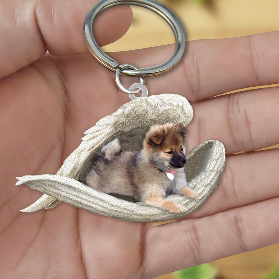 wolf sable pomeranian1 Sleeping Angel Acrylic Keychain